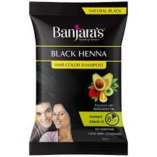 BANJARAS BLACK HAIR COLOUR SHAMPOO15ML  20Rs